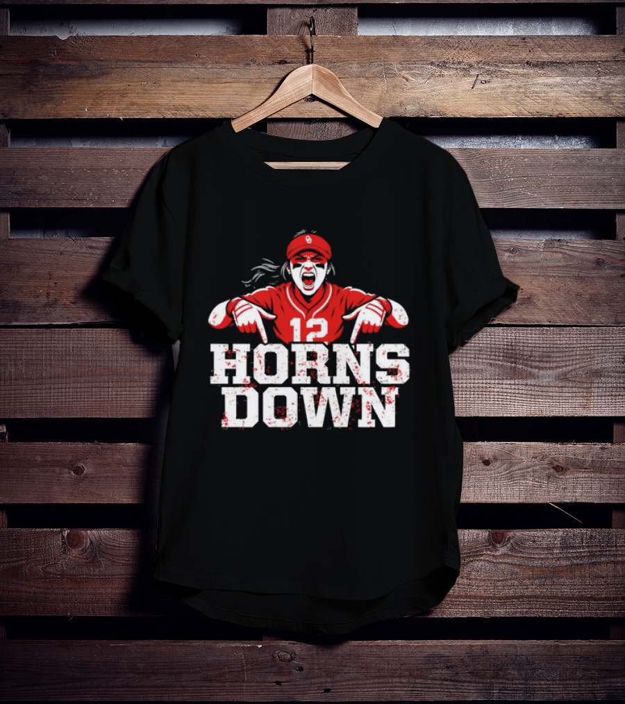 Oklahoma Sooners 12 Horns Down Girl Fan T-Shirt