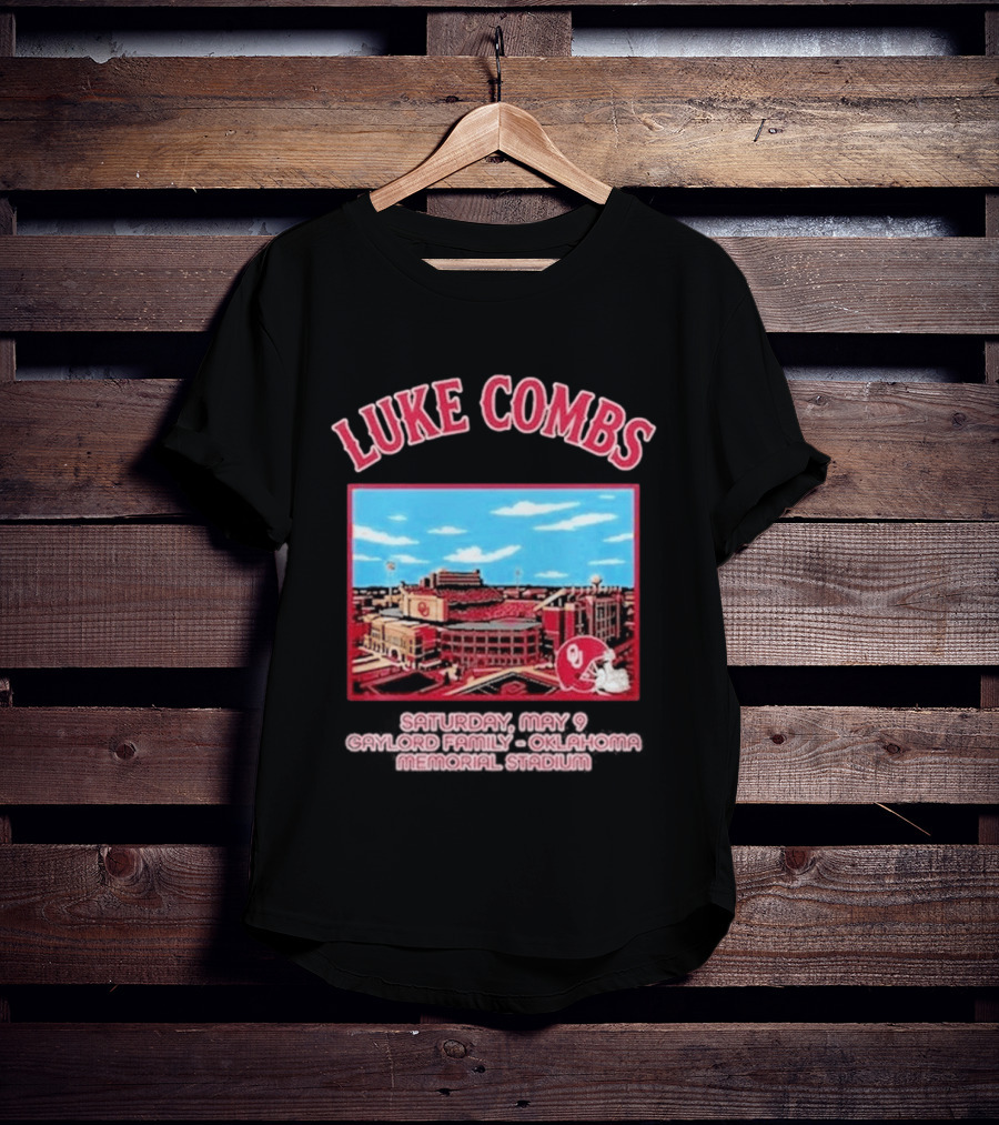 Saturday May 9 Luke Combs Gaylord Family Oklahoma Memorial Stadium 2026 Tour T-Shirt
