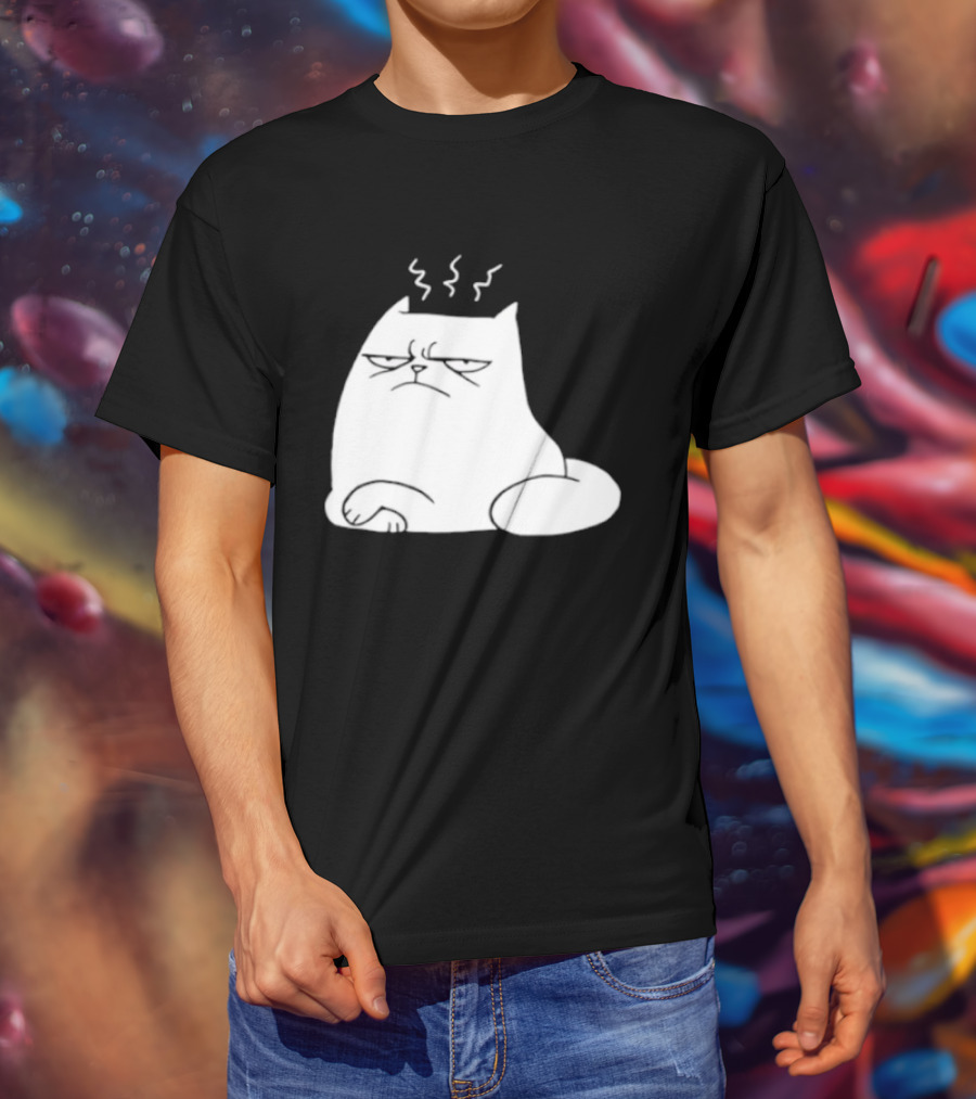 Judgement Cat Grumpy Steaming Expression T-Shirt