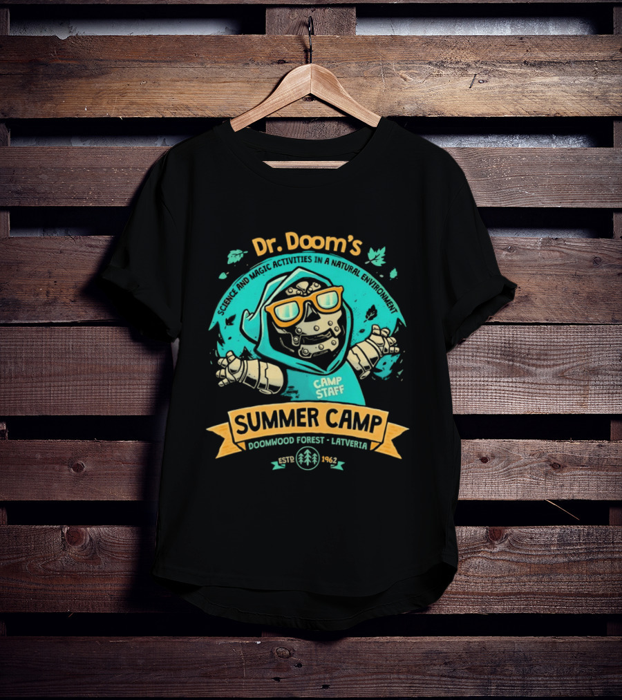 Dr. Doom's Summer Camp Doomwood Forest Latveria Camp Staff Marvel Adventures T-Shirt
