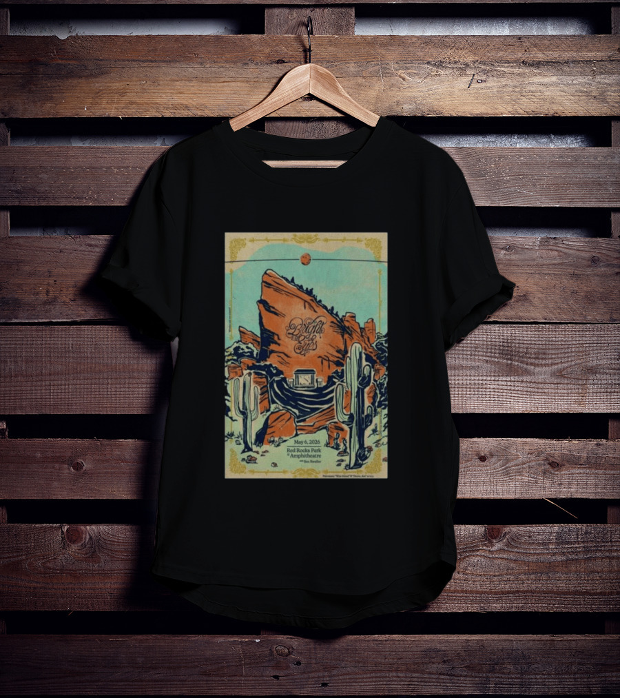 May 6 2026 Bright Eyes Red Rocks Park Amphitheatre Desert Scene T-Shirt