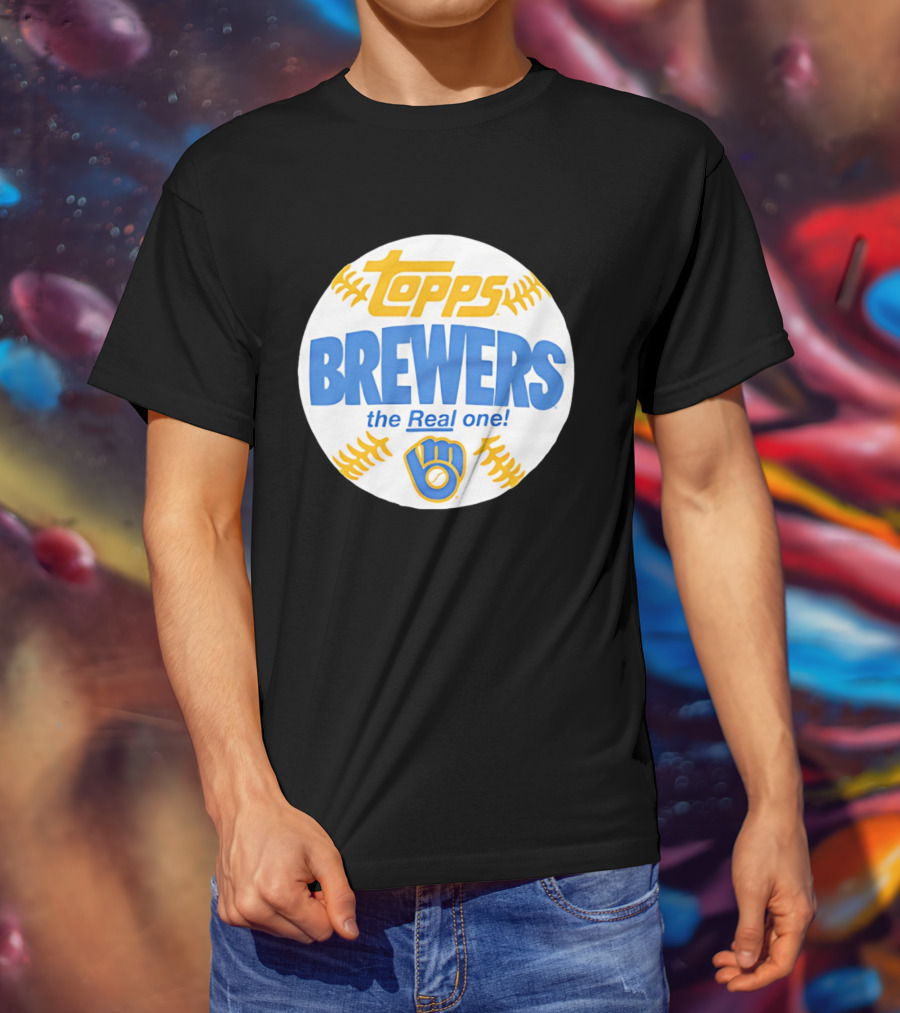 Topps Brewers The Real One Baseball T-Shirt