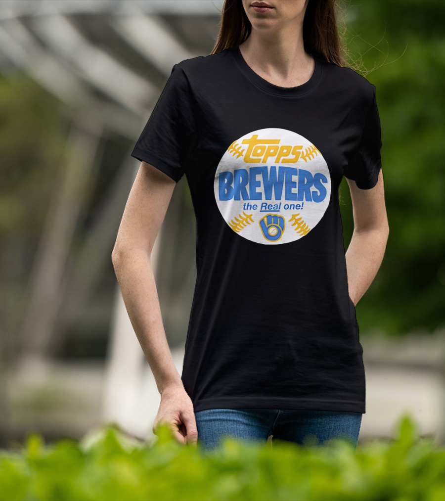 Topps Brewers The Real One Baseball T-Shirt