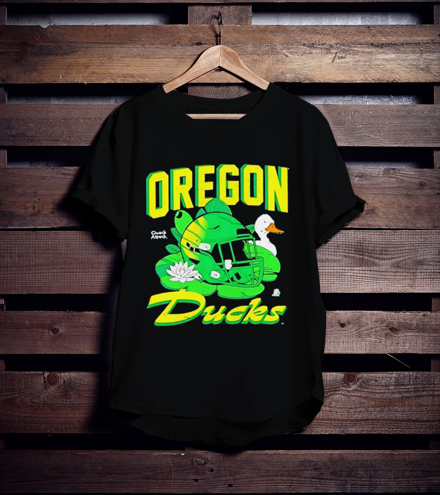 Oregon Ducks Football Helmet And Duck T-Shirt