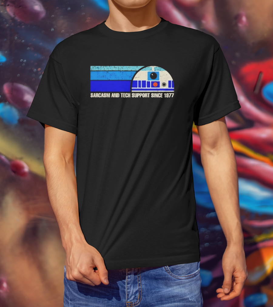 Sarcasm And Tech Support Since 1977 R2 D2 Star Wars T-Shirt