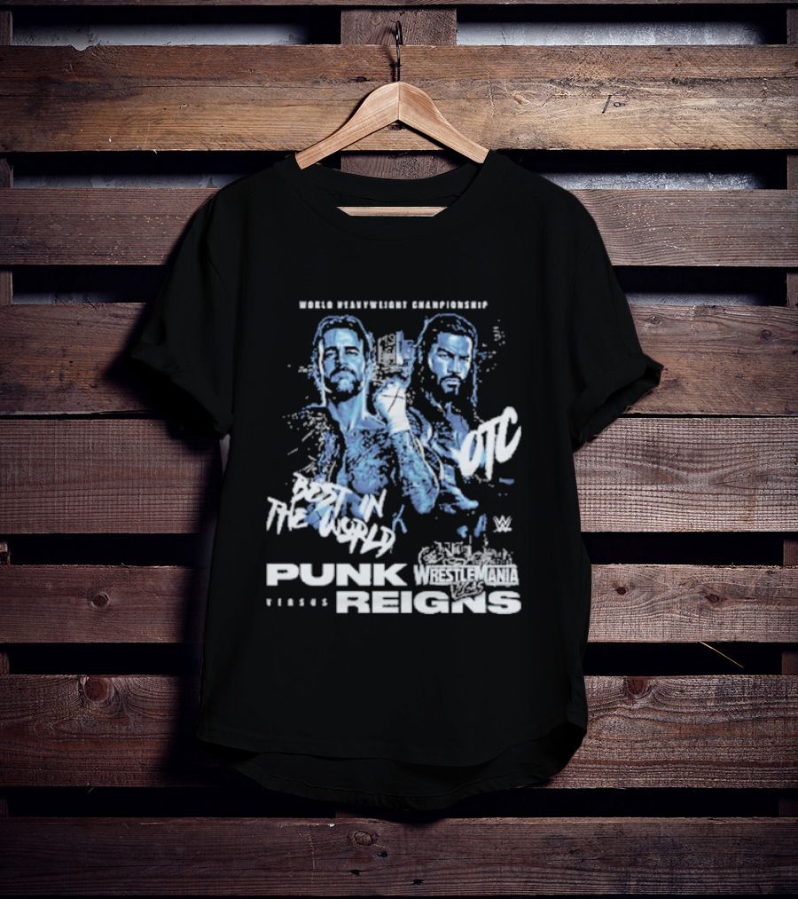 WrestleMania 42 Main Event CM Punk Versus Roman Reigns Best In The World Iconic Matchup T-Shirt