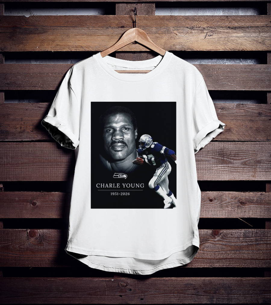 Seattle Seahawks Charle Young 1951 2026 Remembrance T-Shirt