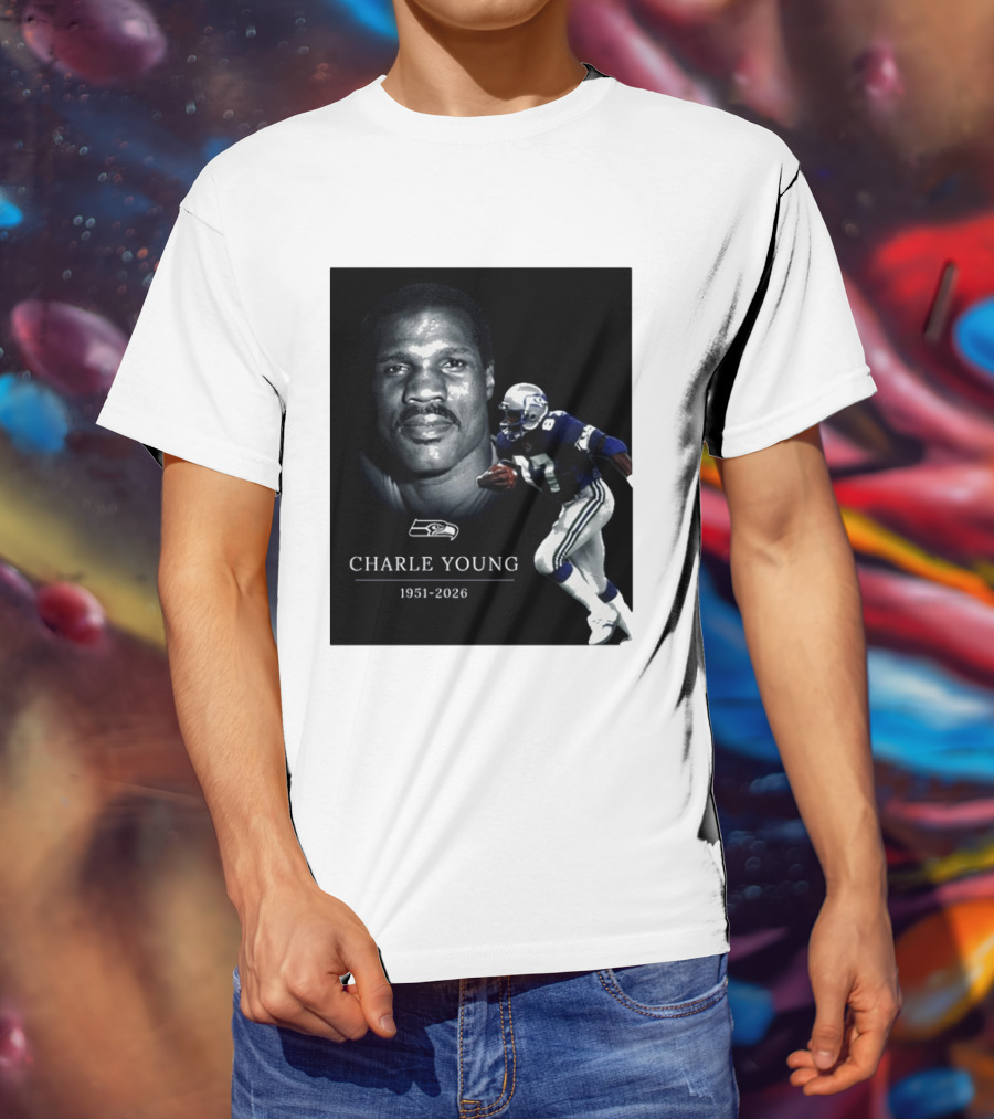 Seattle Seahawks Charle Young 1951 2026 Remembrance T-Shirt