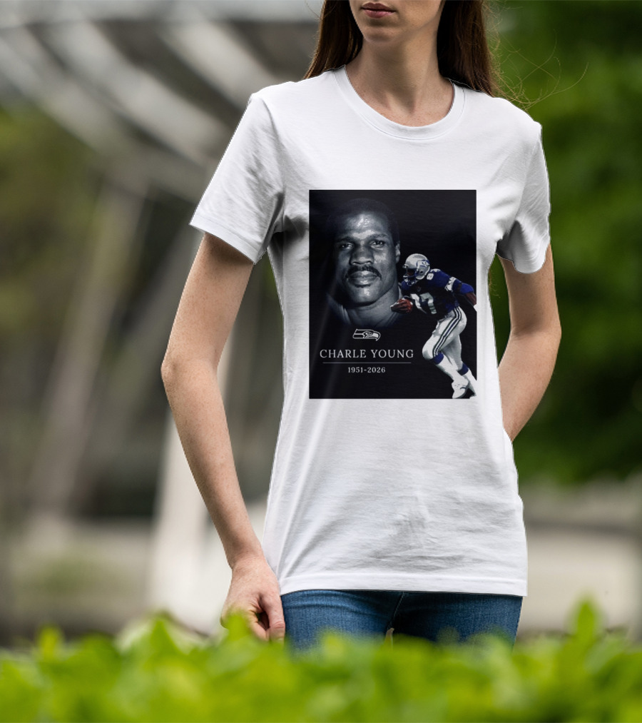 Seattle Seahawks Charle Young 1951 2026 Remembrance T-Shirt