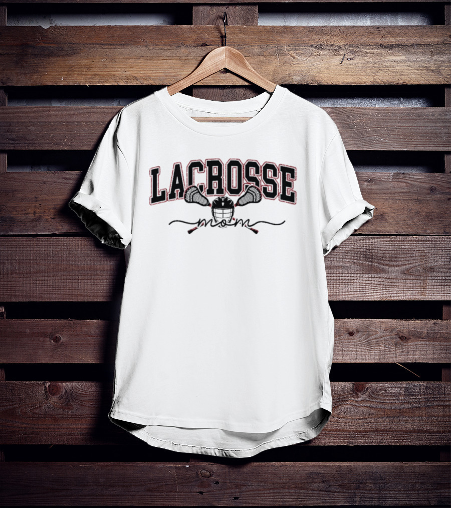 Lacrosse Mom Helmet And Crossed Sticks T-Shirt