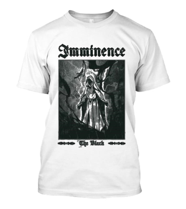 Imminence The Black Oracle Cloaked Figure With Lightning And Trees T-Shirt