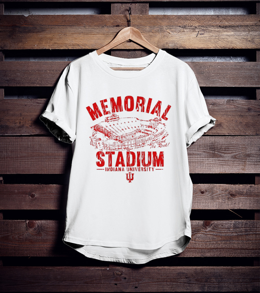 Indiana University Memorial Stadium Defend The Rock T-Shirt