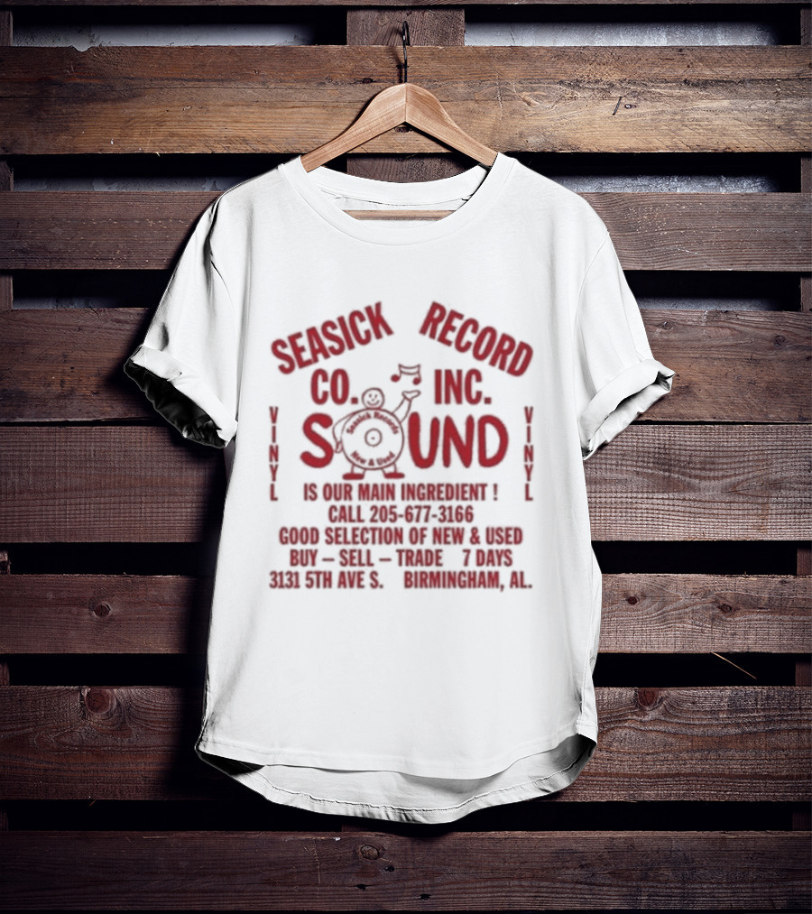 Seasick Record Co Inc Sound Birmingham Alabama 35 RPM 8732 Avenue C Suite Voice Mixes T-Shirt