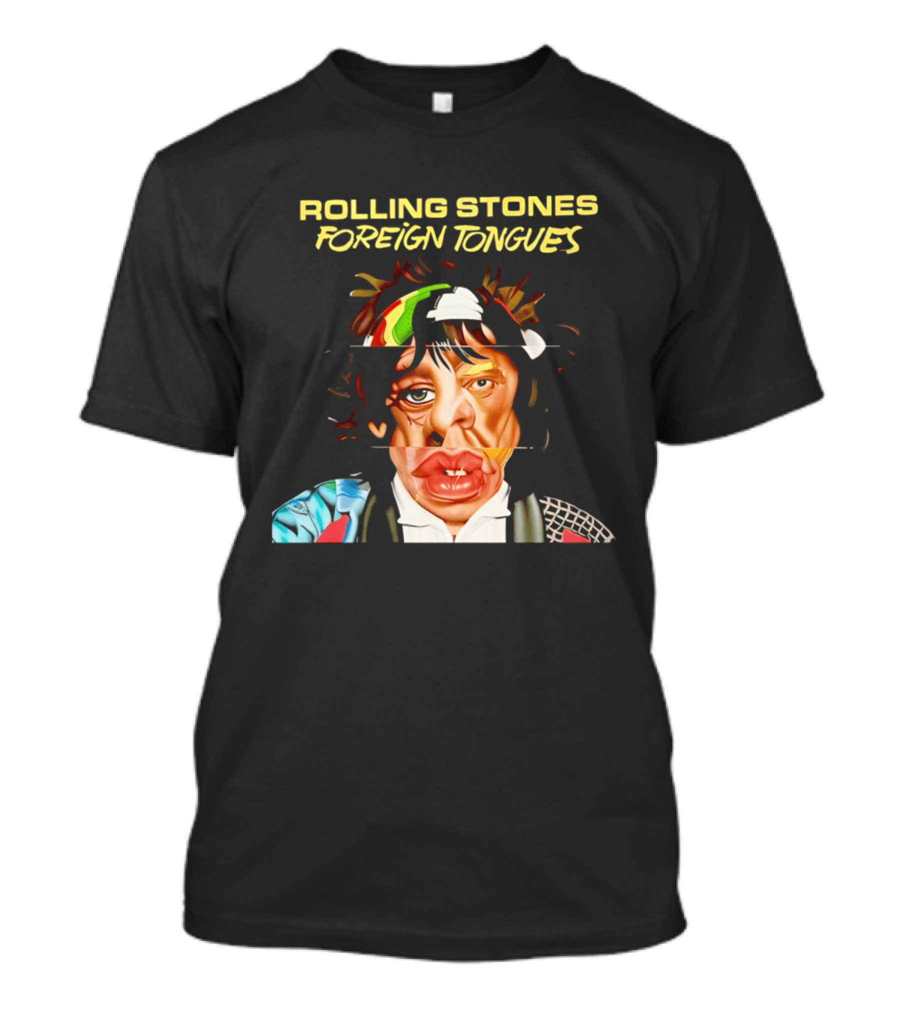 Rolling Stones Foreign Tongues Collage Face 2026 T-Shirt