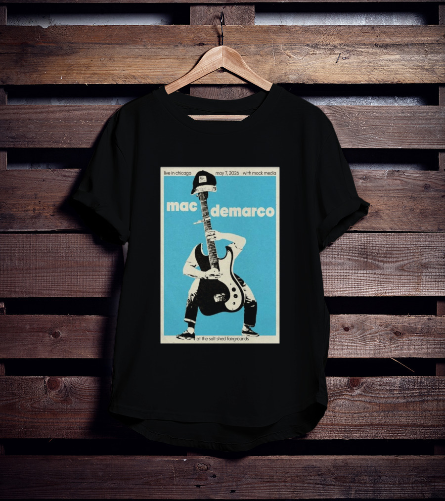 Mac Demarco Live In Chicago May 7 2026 At The Salt Shed Fairgrounds With Mock Media T-Shirt