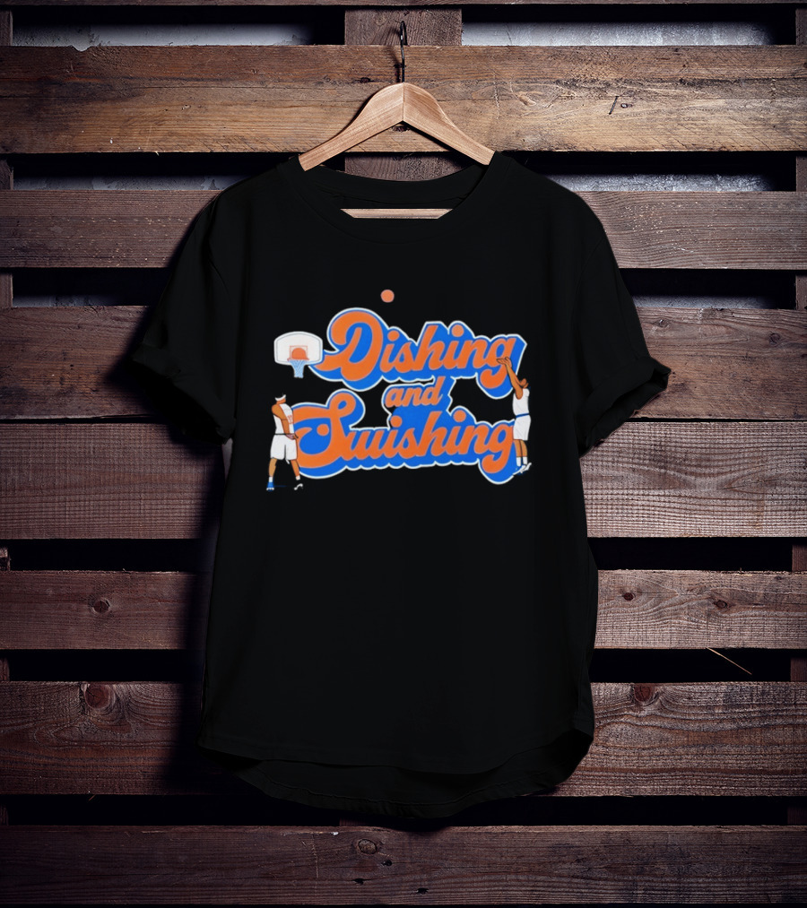 New York Knicks Dishing And Swishing Basketball Players T-Shirt