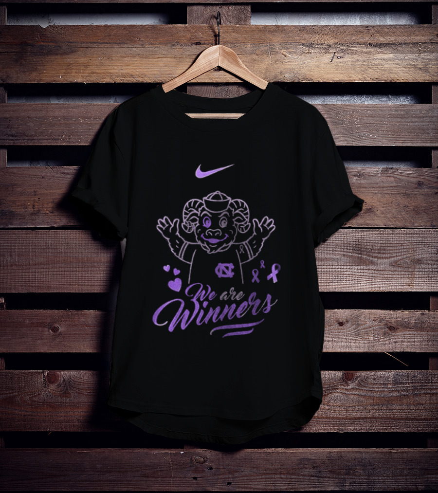 North Carolina Tar Heels Nike We Are Winners Cancer Survivor Awareness T-Shirt