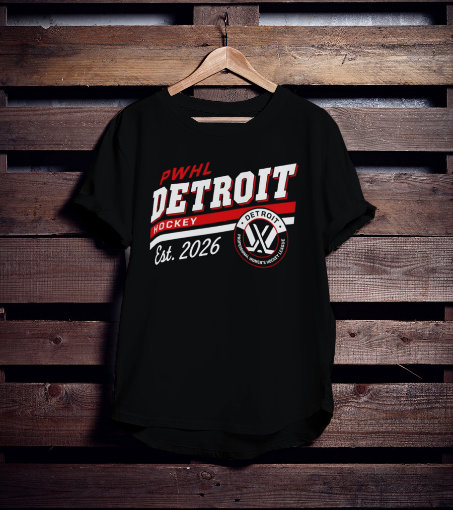 PWHL Detroit Hockey Est 2026 Professional Women's Hockey League T-Shirt