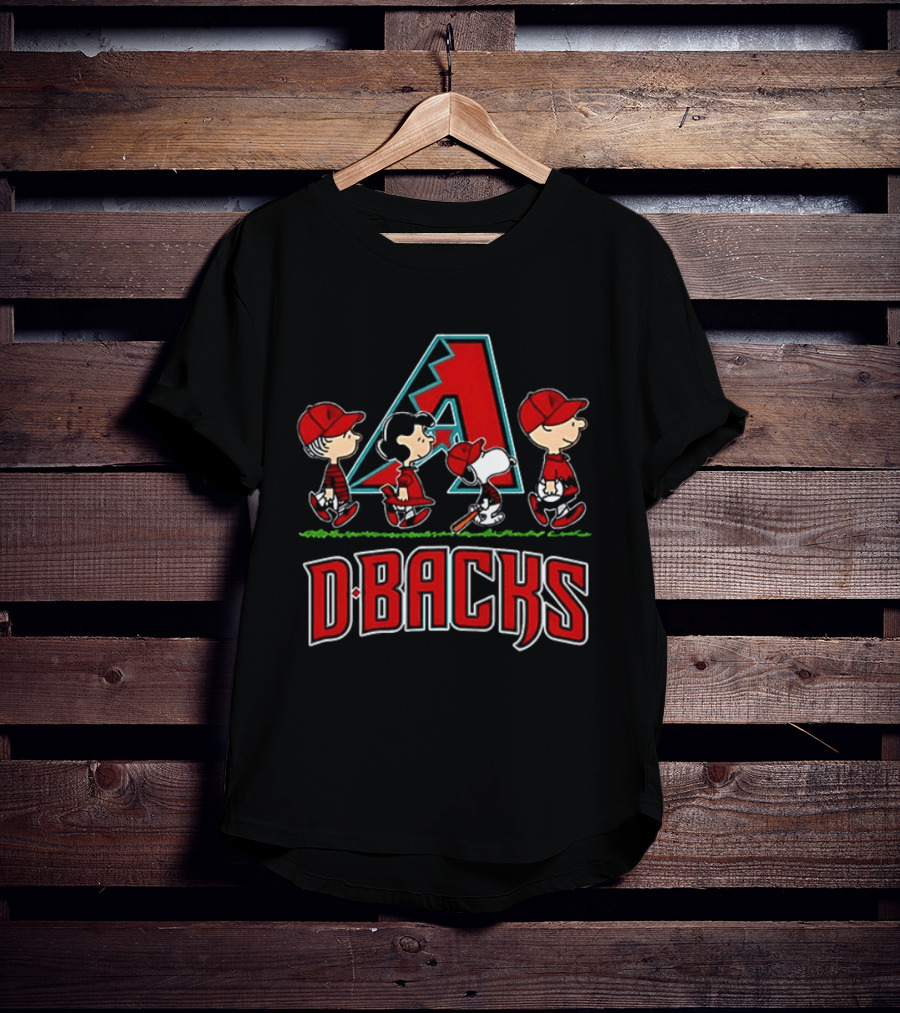 Charlie Brown Linus Lucy Snoopy Arizona Diamondbacks D Backs Baseball 2026 T-Shirt