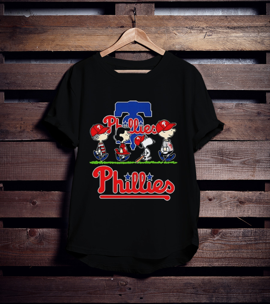 Snoopy Charlie Brown Linus Lucy Phillies Baseball 2026 T-Shirt