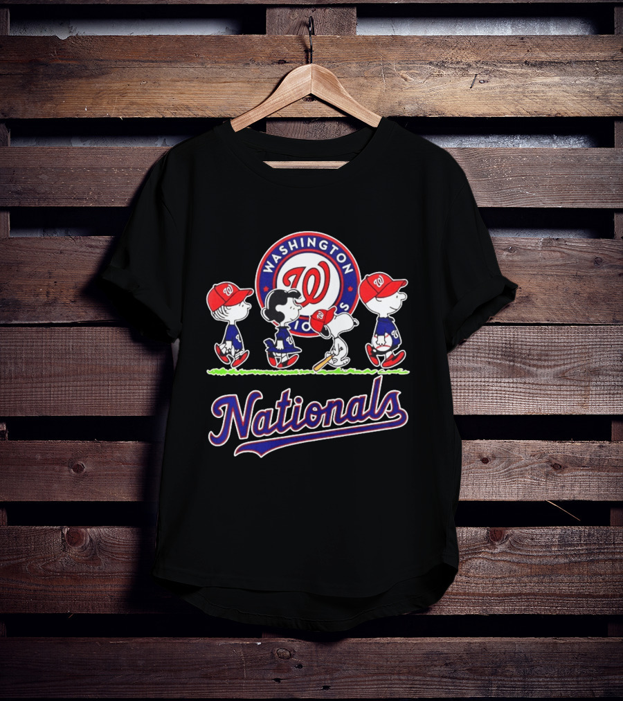 Snoopy Charlie Brown Linus Lucy 2026 Washington Nationals T-Shirt