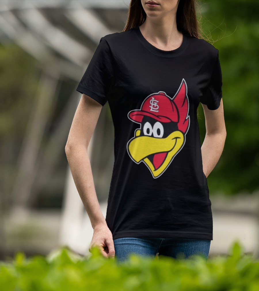 St. Louis Cardinals Fredbird Mascot Facecap Baseball T-Shirt