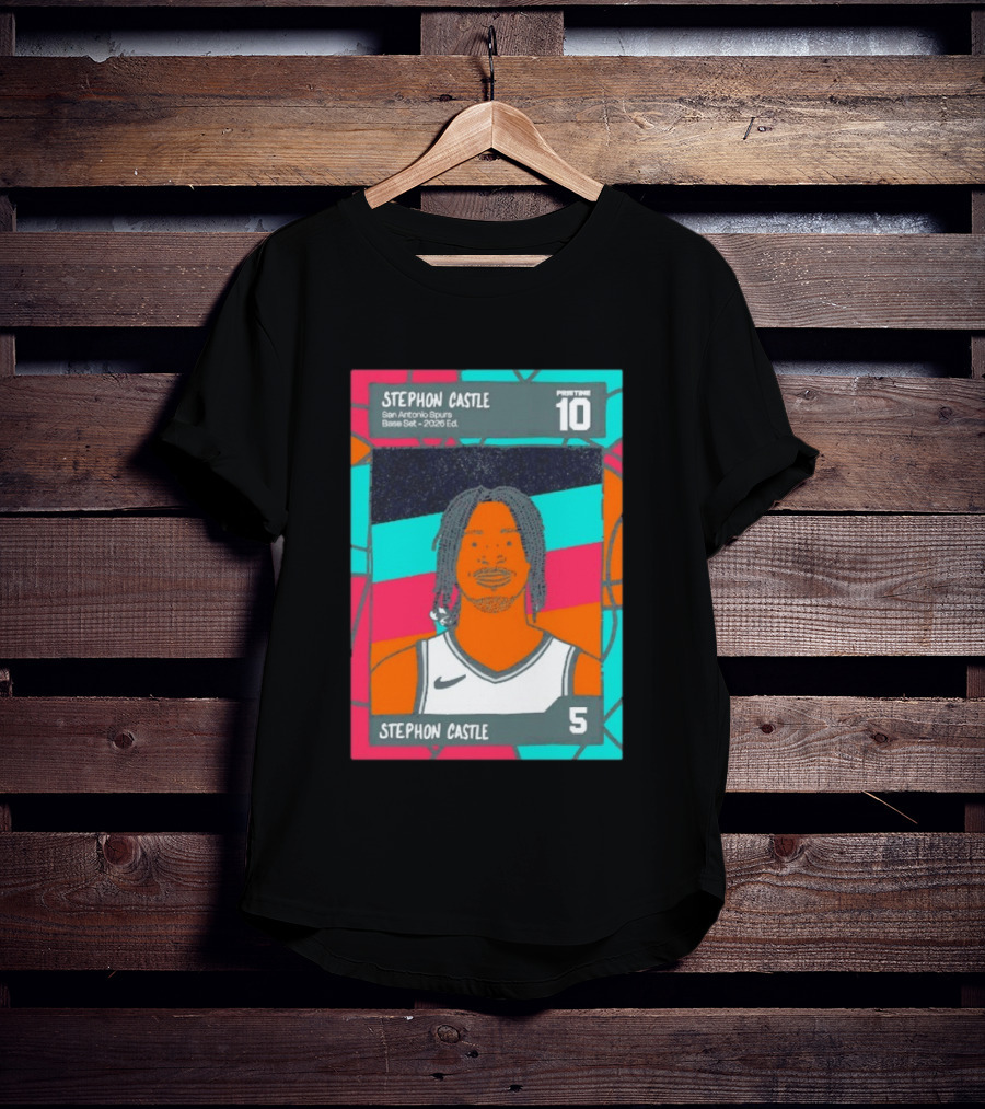 Stephon Castle Pristine 10 San Antonio Spurs Base Set Edition 2026 T-Shirt
