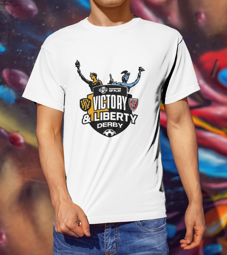 Victory And Liberty Derby Fort Wayne FC Indy Eleven Champions Of Play T-Shirt