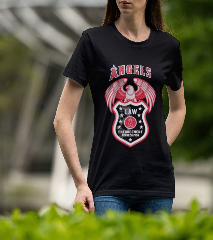 Angels Law Enforcement Appreciation 2026 Eagle Shield T-Shirt