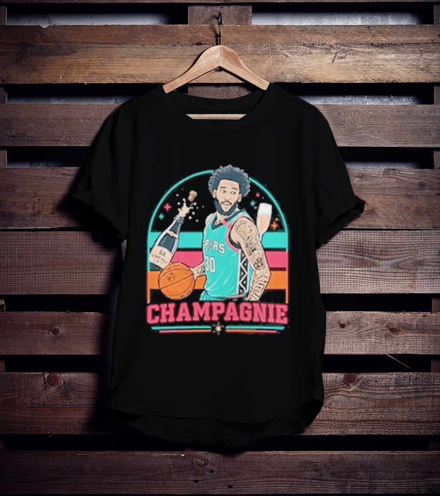 San Antonio Spurs Julian Champagnie 90s Style Basketball T-Shirt