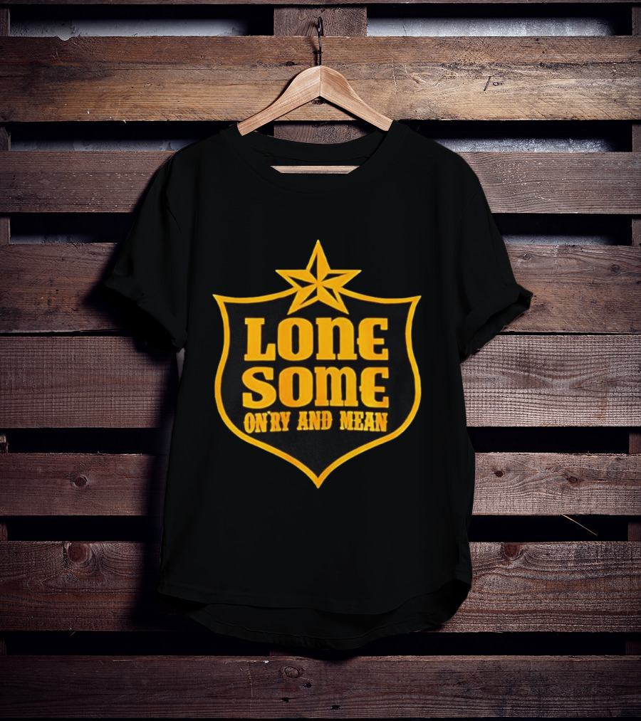 Lonesome On'ry And Mean Lone Star Shield T-Shirt