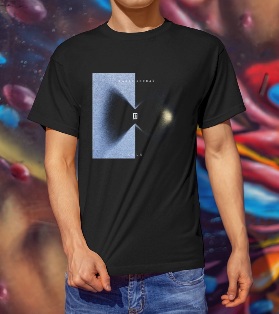 Majid Jordan Cold Album Cover Black And Blue Split T-Shirt