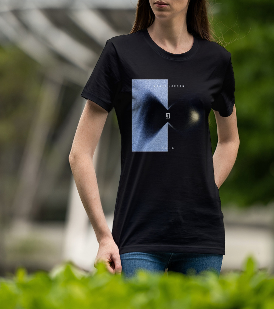 Majid Jordan Cold Album Cover Black And Blue Split T-Shirt
