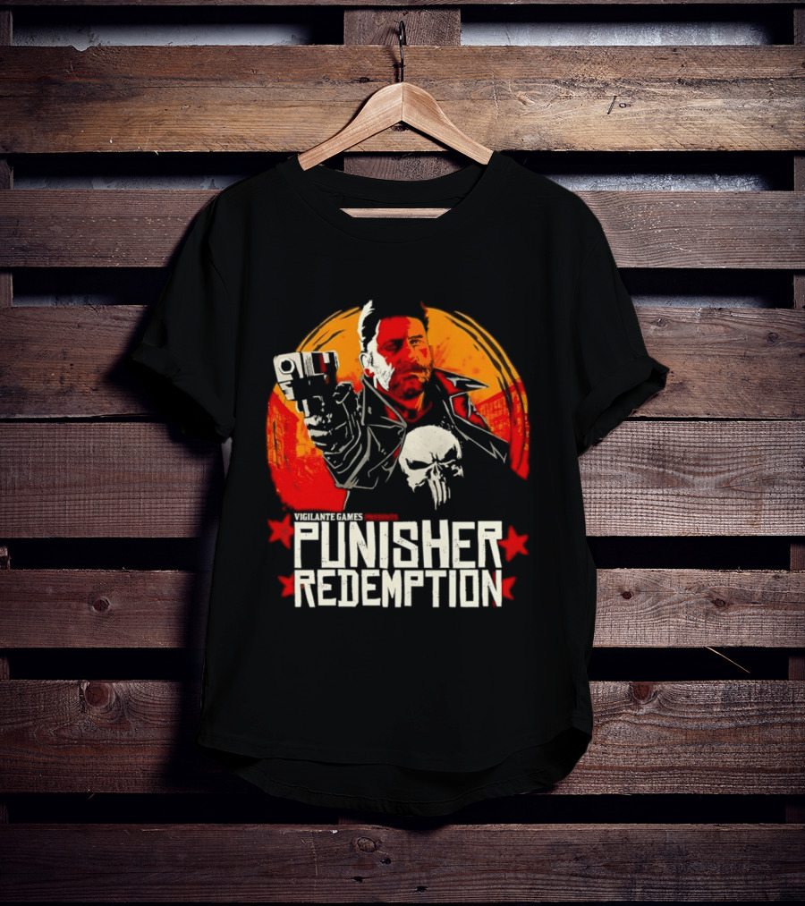 Punisher Redemption Red Dead Vigilante Games T-Shirt