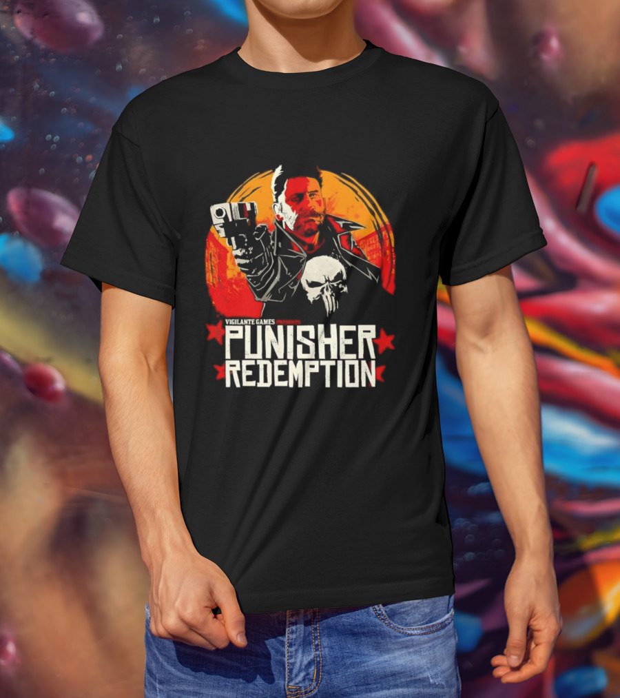 Punisher Redemption Red Dead Vigilante Games T-Shirt