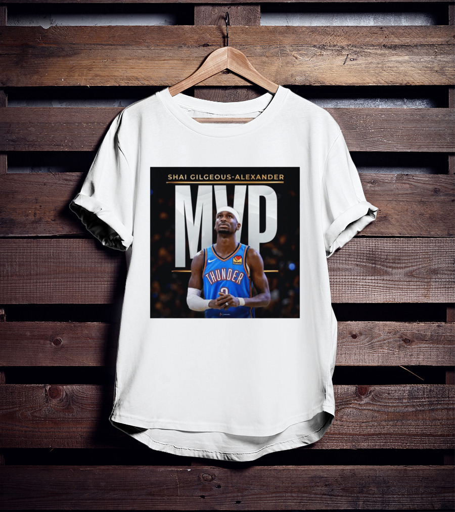 Shai Gilgeous Alexander Thunder MVP Celebration T-Shirt