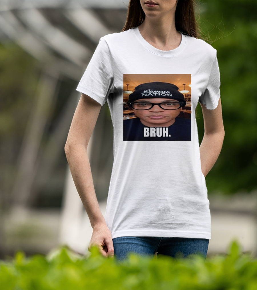 Lemon Nation Beanie Glasses Meme Bruh T-Shirt