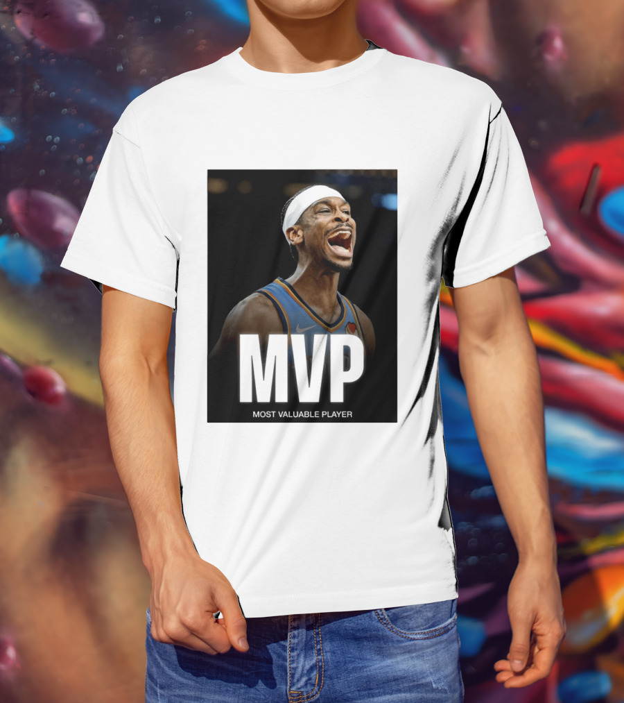 Shai Gilgeous Alexander MVP Most Valuable Player OKC Thunder Celebration T-Shirt