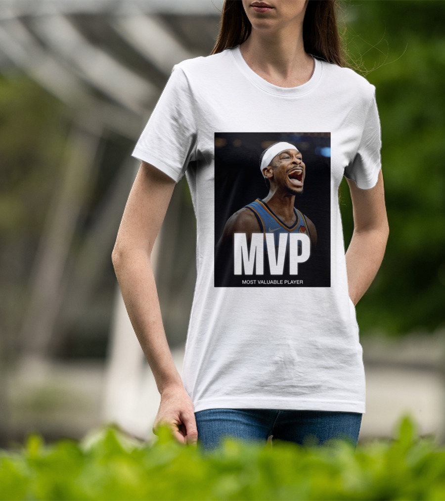 Shai Gilgeous Alexander MVP Most Valuable Player OKC Thunder Celebration T-Shirt