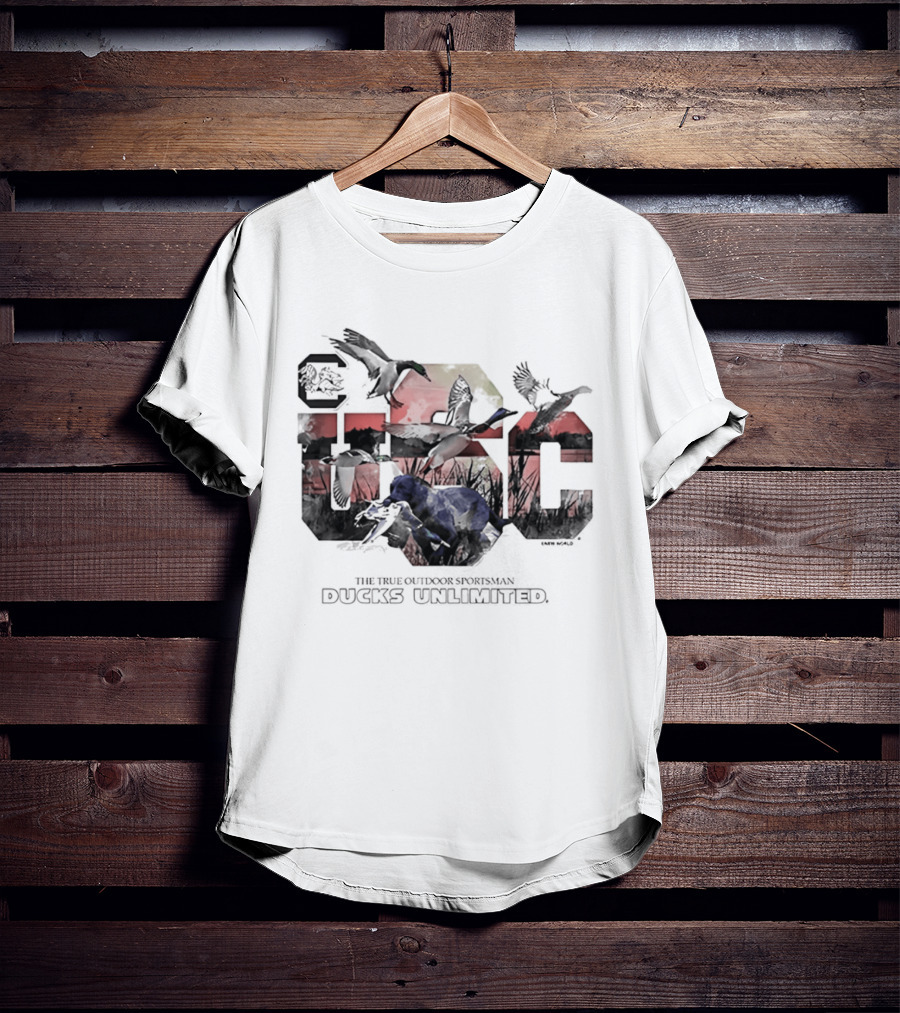 South Carolina Gamecocks True Outdoor Sportsman Ducks Unlimited Wildlife Scene T-Shirt