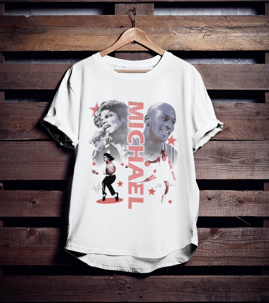 Michael Jordan Michael Jackson Two Legends Signatures Bootleg T-Shirt
