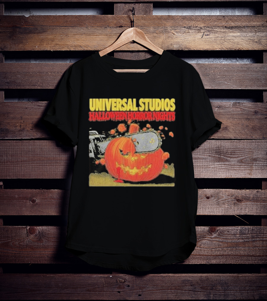 Universal Studios Halloween Horror Nights Pumpkin Chainsaw T-Shirt