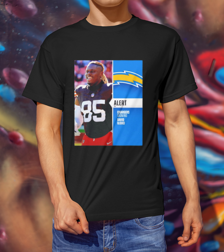 Alert Chargers Signing David Njoku Player 85 T-Shirt