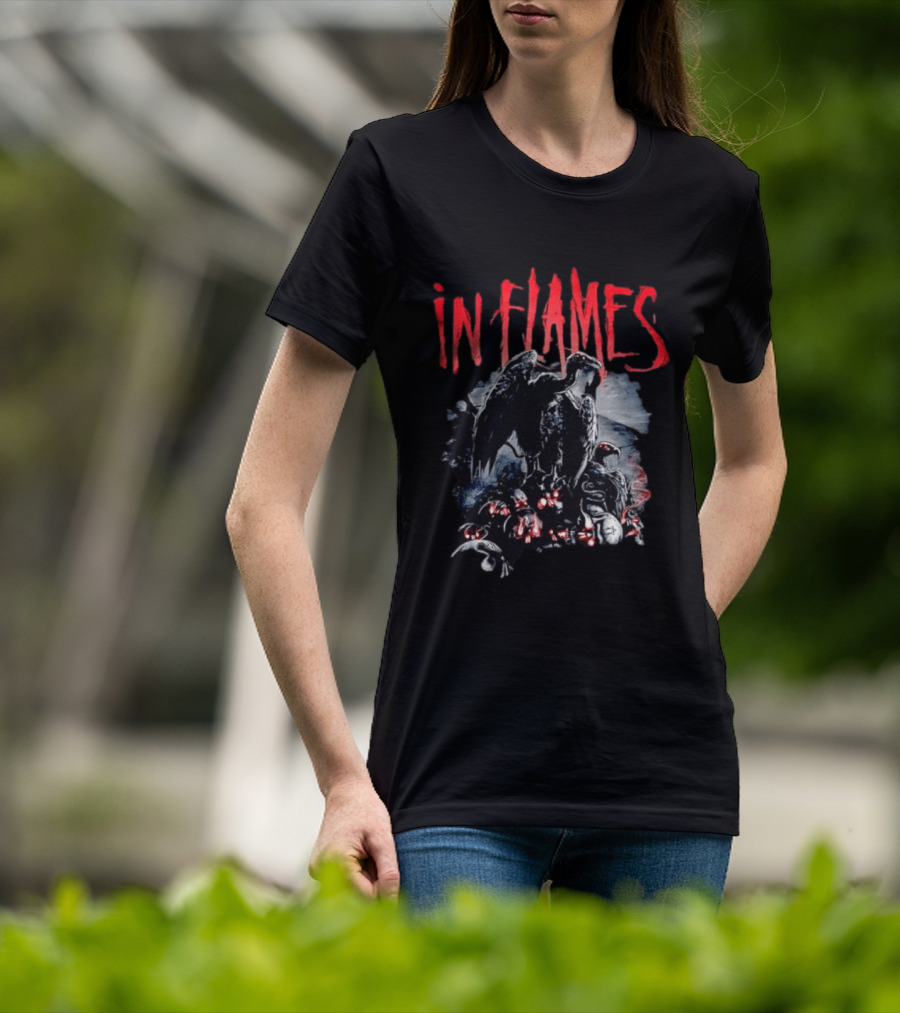 In Flames Meet Your Maker Gothic Vulture Scene T-Shirt
