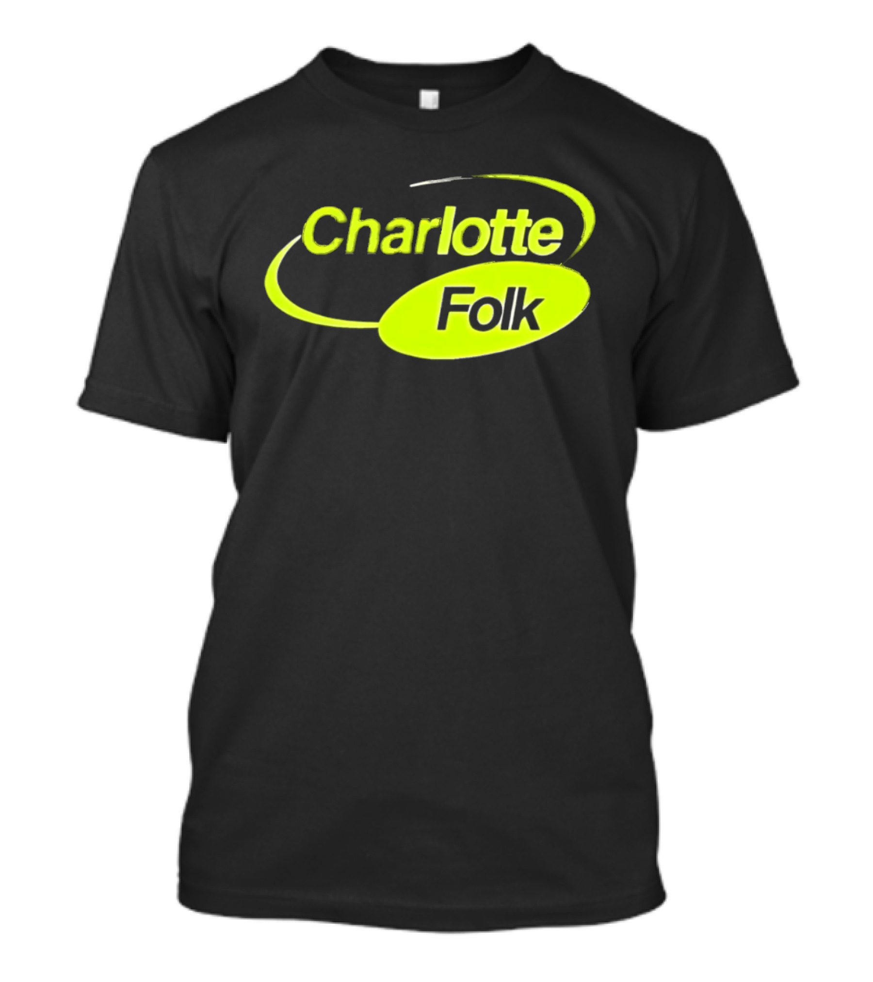 Charlotte Folk Neon Green Swirl T-Shirt