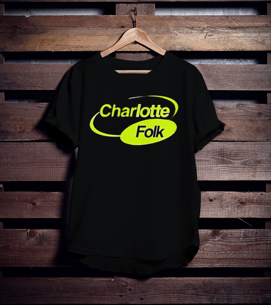 Charlotte Folk Neon Green Swirl T-Shirt