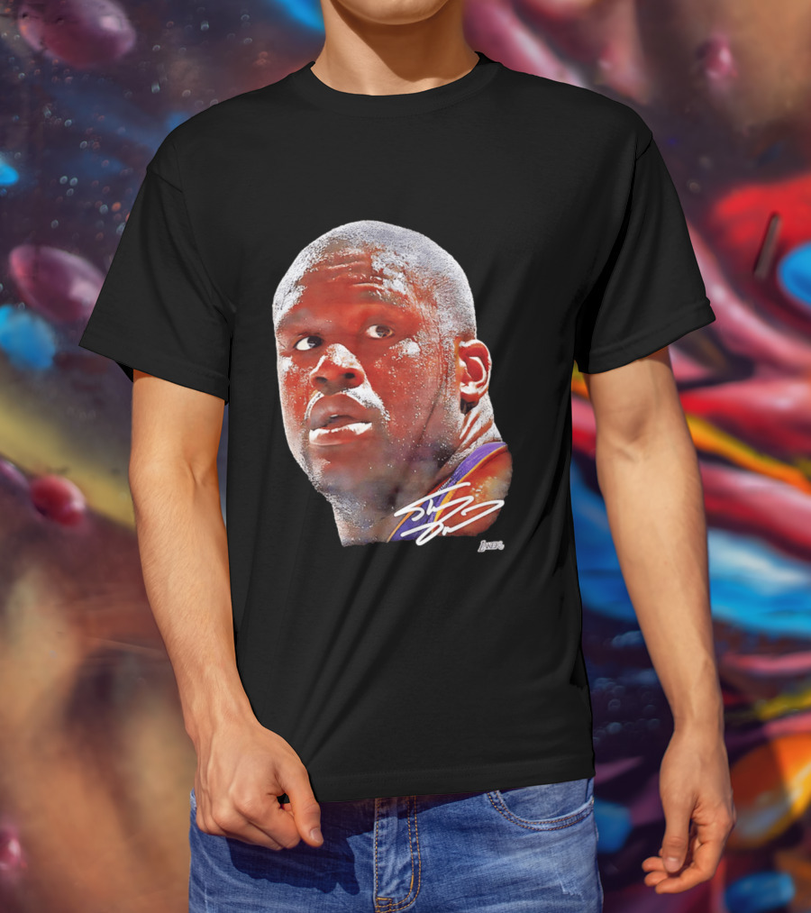 Los Angeles Lakers Shaquille O'Neal Signature Big Face Legends T-Shirt