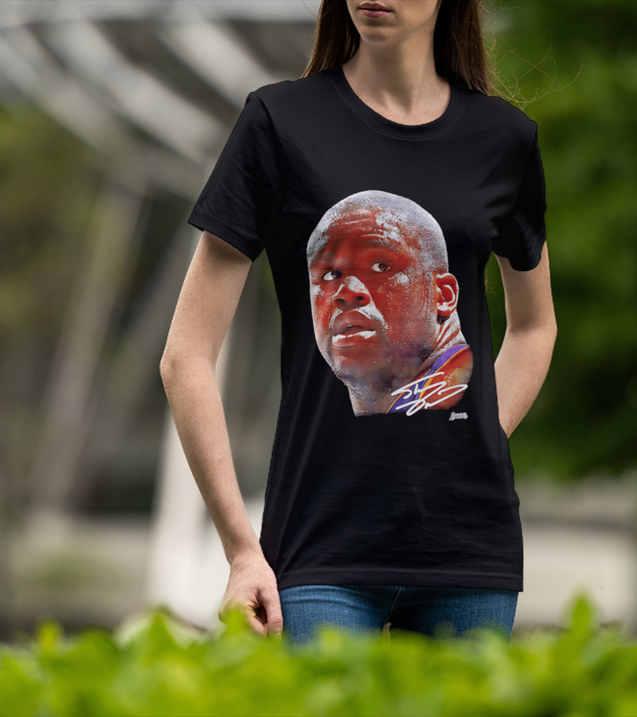 Los Angeles Lakers Shaquille O'Neal Signature Big Face Legends T-Shirt