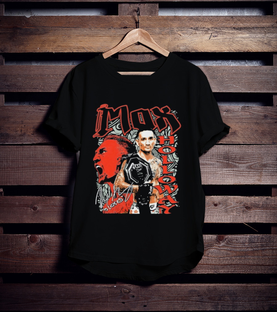 Max Holloway 2026 Bold Red Fighter T-Shirt