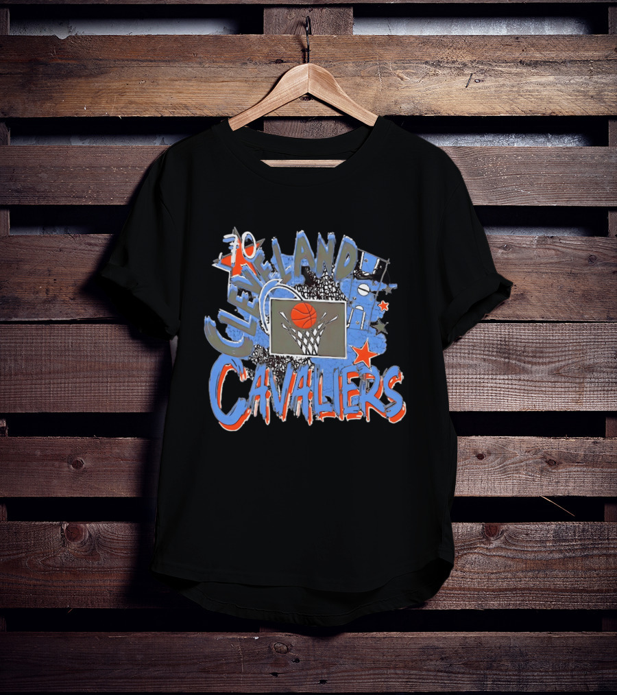 Cleveland Cavaliers Classic Play By Play Basketball Hoop Stars T-Shirt